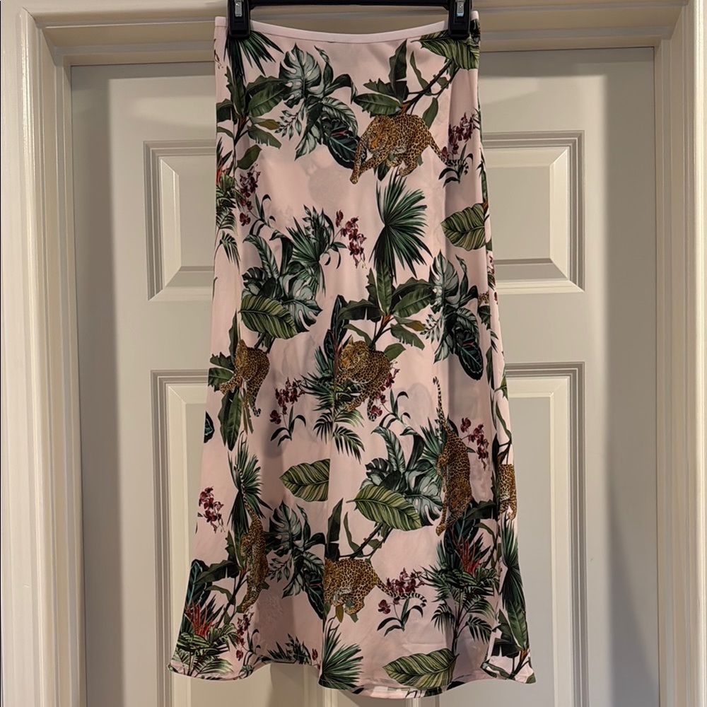 WOMENS size XS David Lerner Tropical Print Pink Skirt
